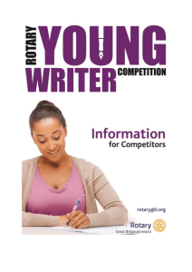 Young Writer Information Pack 2015-16