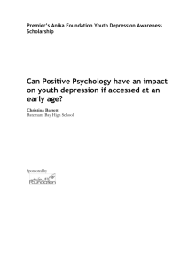 Can positive psychology have an impact on youth depression if