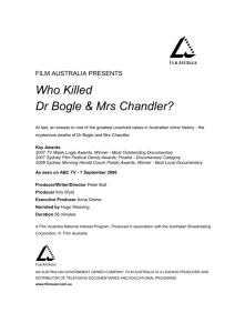 Who Killed Dr Bogle & Mrs Chandler?