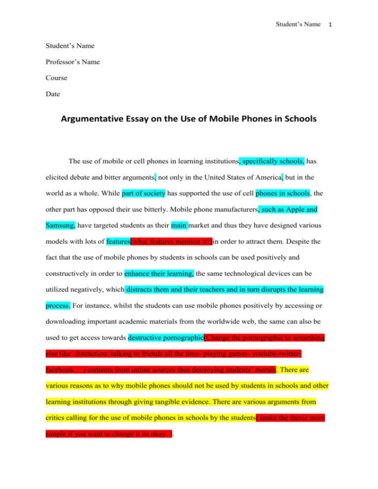 write an argumentative essay about use of gadgets