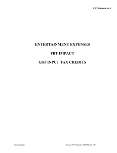 entertainment expenses