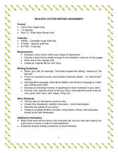 REALISTIC FICTION WRITING ASSIGNMENT