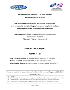 Final Report - ECOSAM