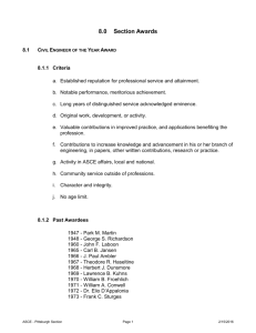 8.0 Section Awards - ASCE Pittsburgh Section