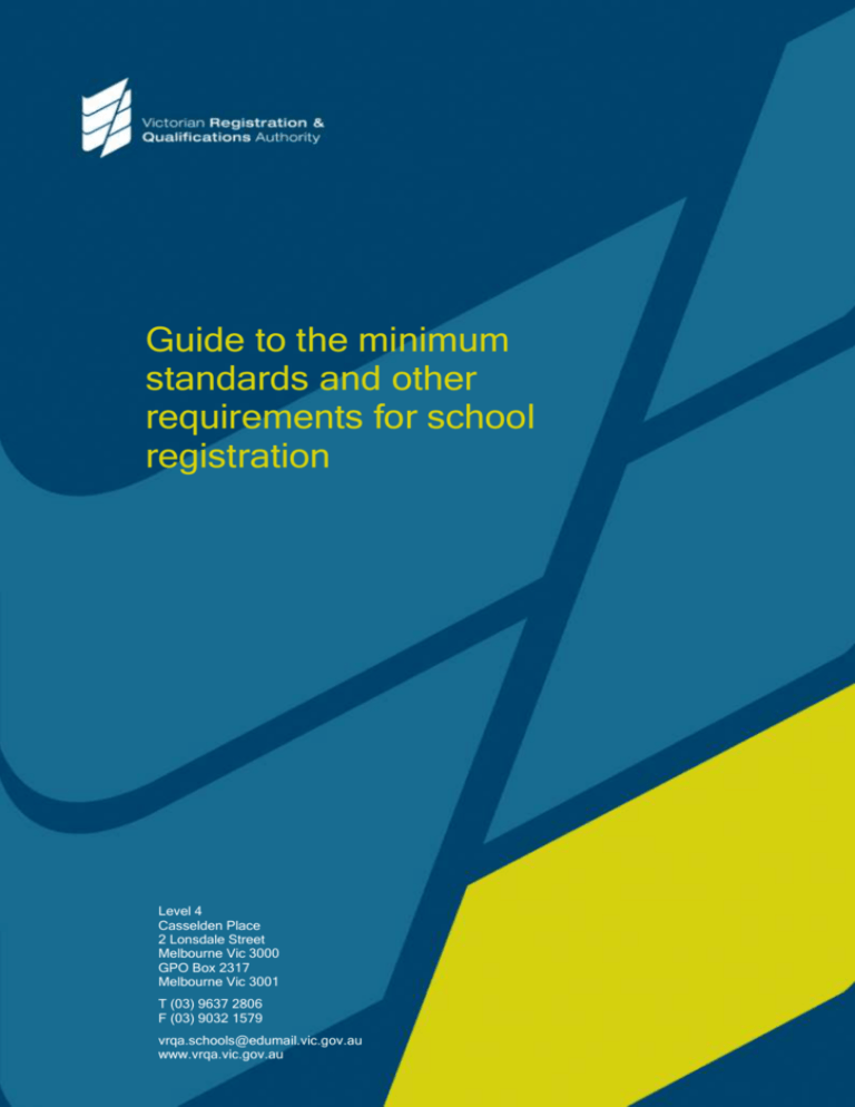 Guide To The Minimum Standards And Other Requirements For School