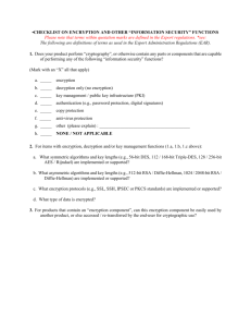 checklist on encryption and other - IEEE Standards Working Group