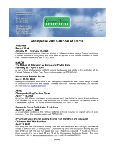 Chesapeake 2008 Calendar of Events – page two APRIL (continued