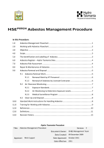 HSEP09XX Asbestos Management Procedure