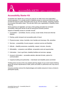 Accessibility Starter Kit Checklist