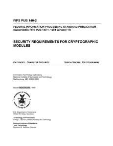 FIPS 140-2: SECURITY REQUIREMENTS FOR