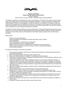 Program Coordinator Position Description