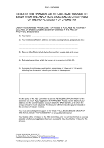 Bursary Application Form - Royal Society of Chemistry