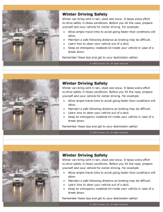 Winter Driving Safety Payroll Stuffer
