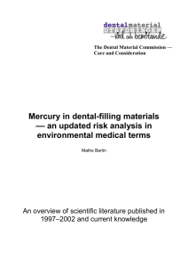 Mercury in dental-filling materials