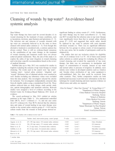 Cleansing of wounds by tap water? An evidencebased systemic