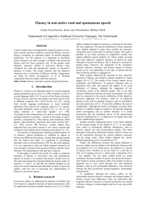 Fluency in non-native read and spontaneous speech