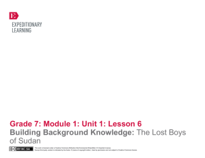 Grade 7: Module 1: Unit 1: Lesson 6 Building Background