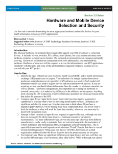 3 Hardware and Mobile Device Selection and Security