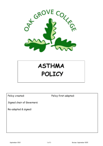 Asthma Policy