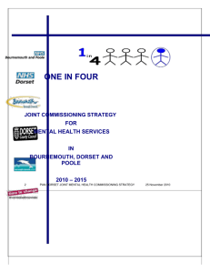 One in Four - Joint Commissioning Strategy for Mental Health Services