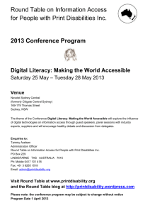 Conference Program - Round Table on Information Access for