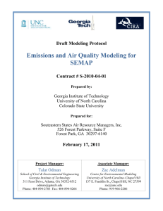 Emissions, Air Quality and Meteorological Modeling Support