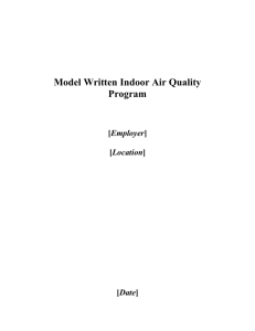 Model Written Indoor Air Quality Program