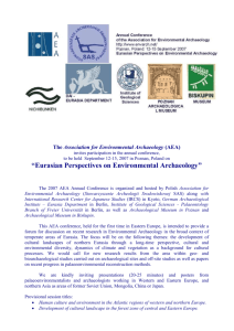 The Association for Environmental Archaeology (AEA) invites