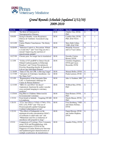 Grand Rounds Schedule (updated 2/12/10) 2009