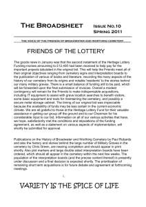 Issue 10 - Friends of Broadwater and Worthing Cemetery