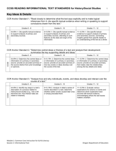 Informational Text Handout - Oregon Department of Education