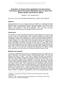 Evaluation of natural active ingredients and agronomical techniques