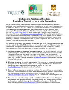 Graduate opportunities in freshwater ecology