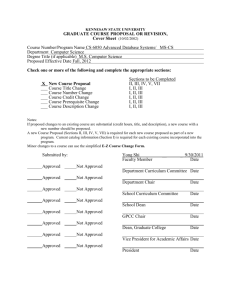 Advanced Database Systems - Kennesaw State University