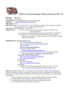 EWRT 1B Advanced Research and Writing
