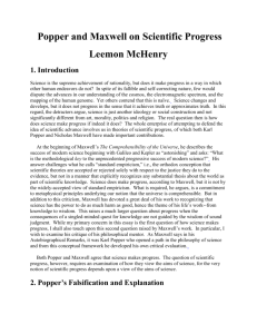 "Popper and Maxwell on Scientific Progress" by L. McHenry