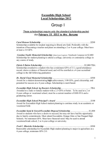 Local Scholarships 2012