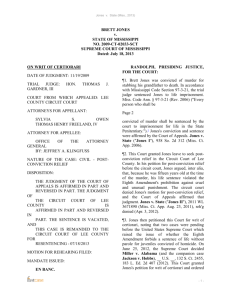 Jones v. State (Miss., 2013) BRETT JONES v. STATE OF