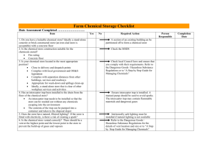 Farm Chemical Storage Checklist