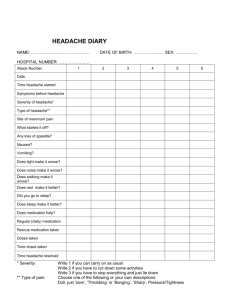 Click on these words to a diary to record your headaches in