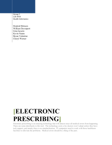 Solutions for Electronic Prescribing