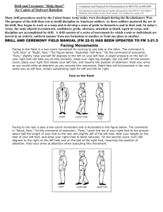 Drill and Ceremony “Help Sheet”