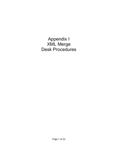 Appendix I - XML Merge_Desk Procedures V2