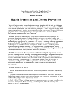 Health Promotion and Disease Prevention - AARC.org