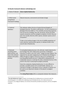 State of global biodiversity