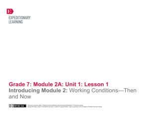 Grade 7: Module 2A: Unit 1: Lesson 1 Introducing Module 2
