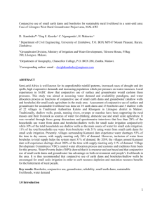 Conjunctive use of small earth dams and boreholes for