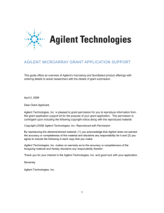 Agilent Microarray Grant Application Support Kit (Word format)