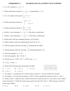 Worksheet 4 with Solution