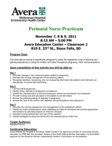Perinatal Nurse Practicum